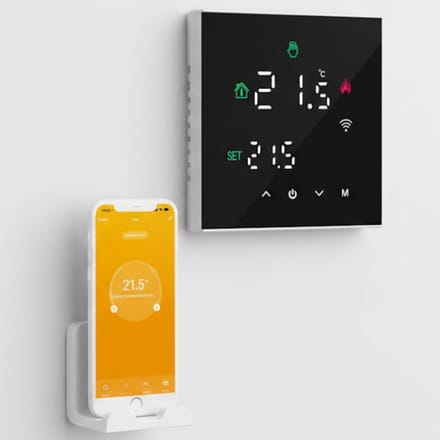 NBAP® Thermostaat voor cv - Draadloos met Wifi - Met App - Zwart
