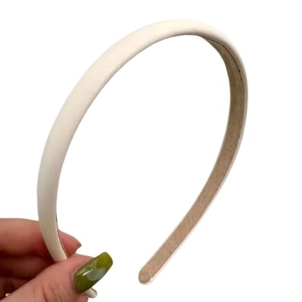 Haarband- leer- Wit- 1 cm- Charme Bijoux
