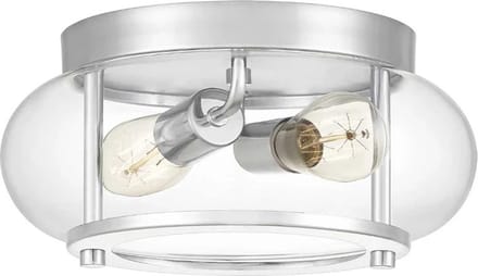 Quoizel LED Badkamerarmatuur Trilogy | 2X E27 Max 40W | IP44 | Dimbaar | Polished Chrome