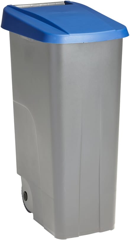 Sunware Afvalcontainer/rolemmer Basic - blauw - 110 liter - 57 x 42 x 88 cm - huis/tuin afval scheiden