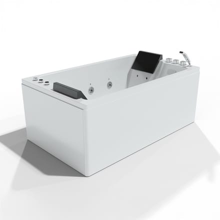 SPALINA - Whirlpool bad - Brava duo Jets, 170 x100 x63 cm, Wit