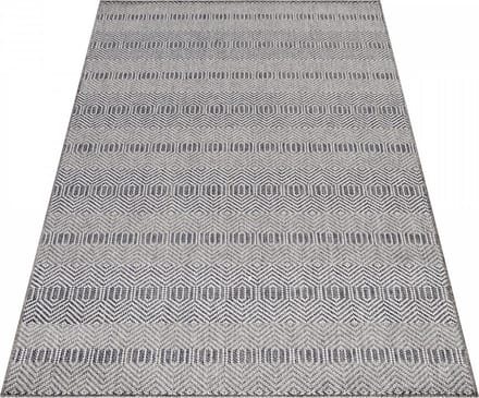 Buitenkleed met patronen Aruba - grijs 4903 - 80x150 cm