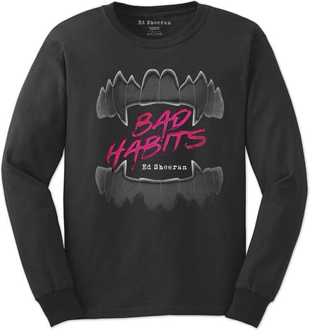 Ed Sheeran - Bad Habits Longsleeve shirt - S - Zwart