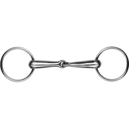 2 ring bit voor hol gebroken paard roestvrij staal satijn Feeling