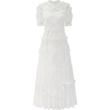 Zoete Fee Jurk Mesh Taille Dunne Jurk Franse Mode Jurk XL wit