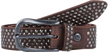 b.belt Leren Riem Zoe Black Leather Belt W80 Dark Brown Bruine