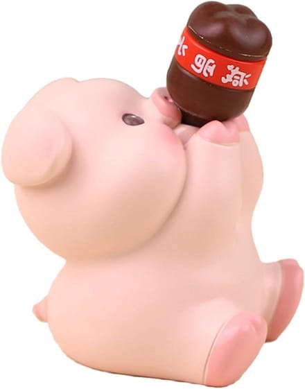 Dailygoods - Schattig Dierenbeeldje voor Bureau Decoratie (Varken)