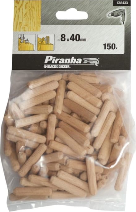Deuvels, 150 stuks, 40mm lengte 8mm