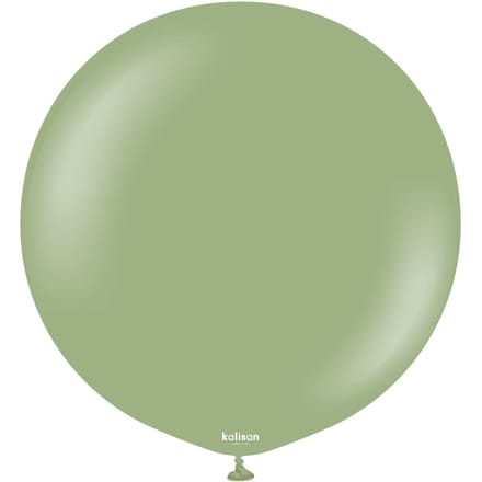 Ballons Latex Rétro Eucalyptus, Vert 45 Cm, 25 Pcs.