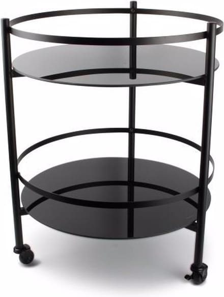 S|P Collection Serveerwagen 48xH61,5cm 2 lagen zwart Bar