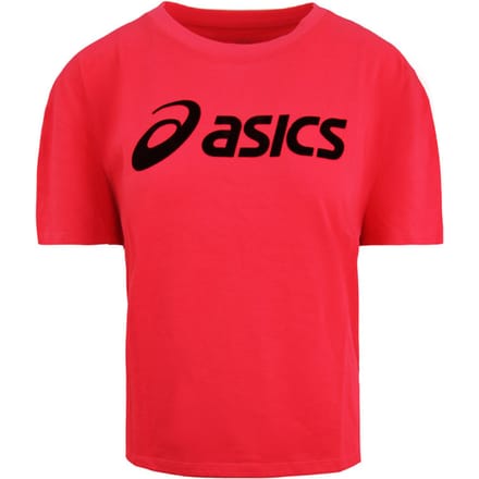 Asics Groot Logo Dames Roze T-Shirt