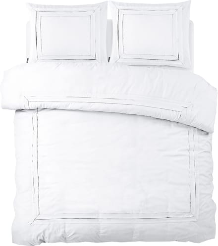 Sleeptime Tailored Dekbedovertrek - 140X200/220 + 1 x kussensloop 60x70 - Wit