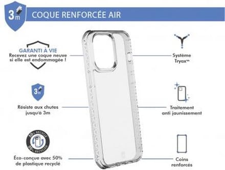 Force Case, Hoesje geschikt voor iPhone 13 Pro Max - AIR Versterkt, Transparant