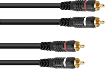 OMNITRONIC rca audio kabel - tulp kabel - 2x tulp 15m- cinch audiokabel