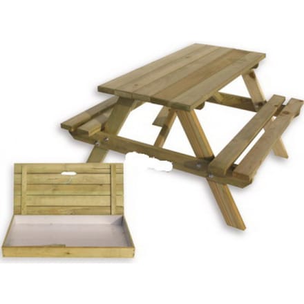 Kinderpicknicktafel met zandbak