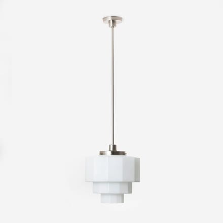 Hanglamp Dodecagon 20's Matnikkel - Art Deco Trade