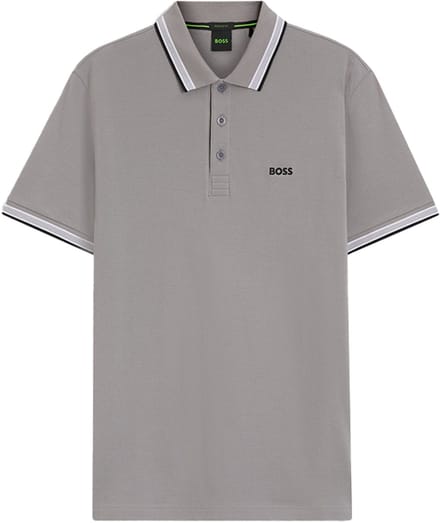 Hugo Boss polo lange mouw grijs