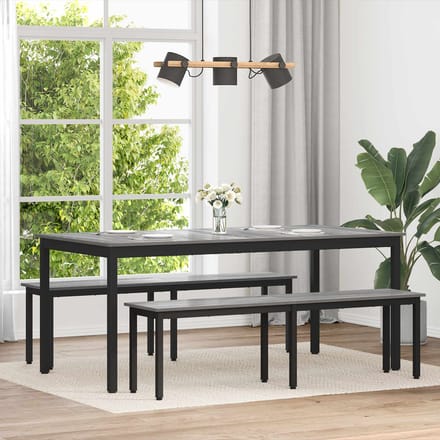 vidaXL - Eettafels - 180 - x - 90 - x - 75 - cm - Bewerkt - hout - Rechthoekig