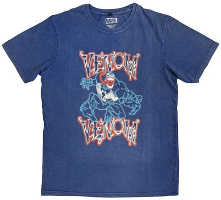 Marvel Venom - Neon Light Outline Heren Tshirt - M - Blauw