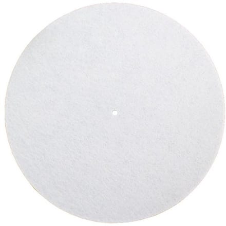 Allecto - Draaitafelmat - Antistatisch Vilt - Anti-vibratiemat - Wit