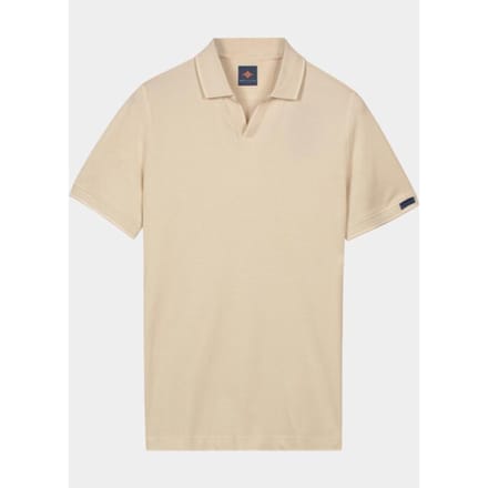 Baileys Polo No-Button Closure Two-Tone Oxford Piqué Shell / male
