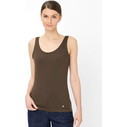 Brax Dames Top  Style SILVY dark ebony, donkerbruin, maat 40