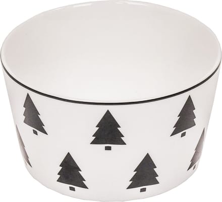Housevitamin Schaal Kerstboom Newbone China 9x9x5cm Zwart/Wit