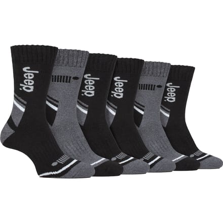 Heren 6-pack Wandelsokken | Polyester Buiten-sokken voor wandelen