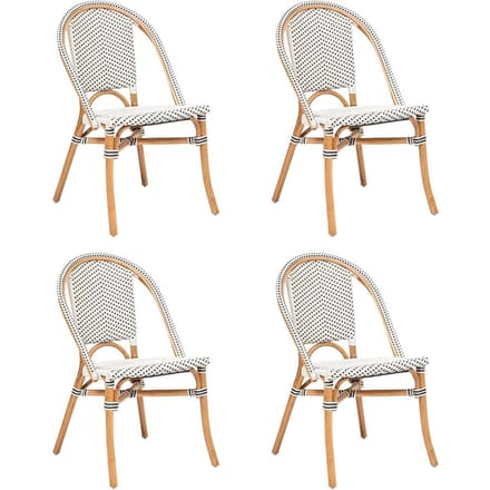 Eazy Living Eetkamerstoel Dinan Wit - 4 Stuks