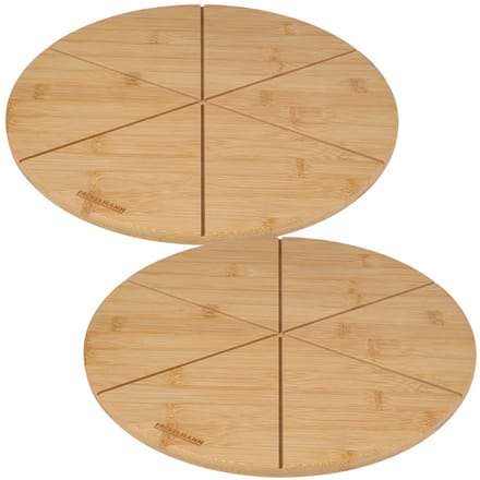 Set van 2 Pizzaplanken met snijgroeven, Ø 32 cm