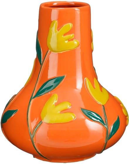 Mica Decorations Ava Vaas - H30 x Ø25 cm - Keramiek - Oranje