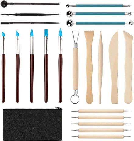 Modelleren Tool Set - Klei Sculpting - Keramiek Maken - 22 Delig - 20 x 16 x 2 cm