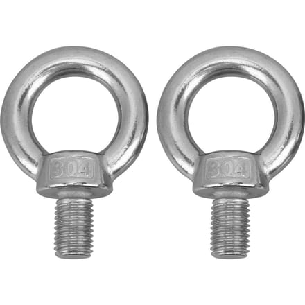2 Stuks RVS Hijsoog Oogbout Heavy Duty Marine Grade RingschroefboutenM16