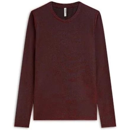 Summum 3s5170-30644 335 basic tee soft lurex jersey dark burgundy