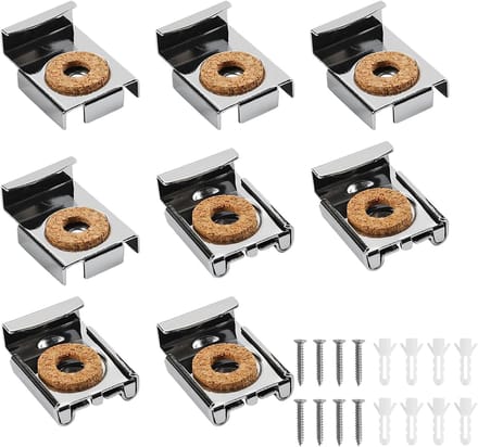 Dailygoods- Spiegelbevestigingen - 8 Stuks - Veerbelaste