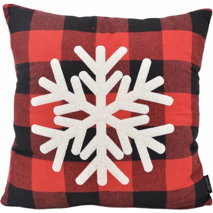 NOVÉE Sierkussen snow kerst ruit | 45 x 45 cm | katoen