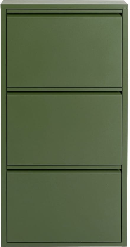 Schoenenkast Caruso olijf 3 laden Kare Design