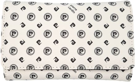 Pierre Cardin Portemonnee - Wit - Logo patroon