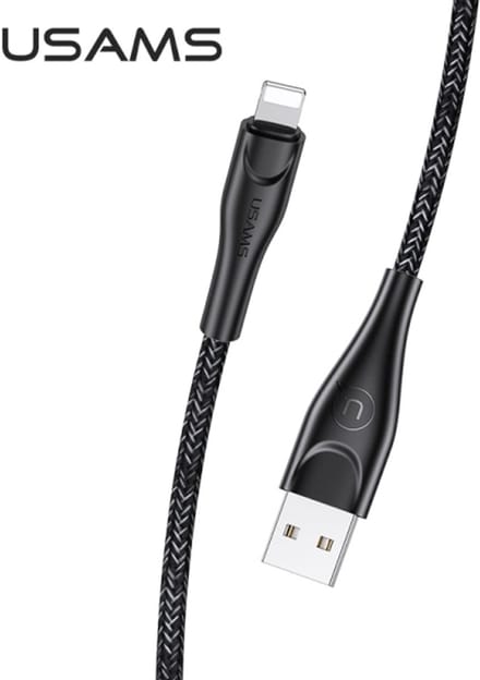 USAMS U41 Serie - Lightning Kabel - 3m - Snel Laden - Zwart