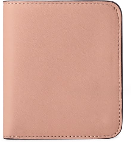 longziming -Dames Mini Portemonnee Echt Leer – Compact Bifold Model met ID-venster – Elegant & Lichtgewicht – Roze