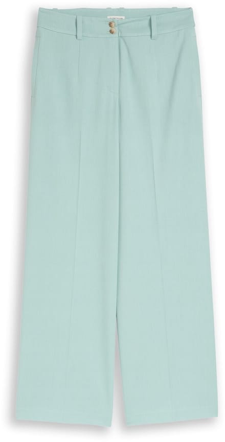 Tom Tailor - TTLEA WIDE Broek met strijkvouw - Maat 38/32 - blue haze melange