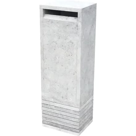 Staande Brievenbus Big Boss - Natuursteen - Lichtgrijs - 34x100x24cm