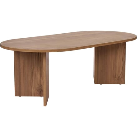 Salontafel eiken melamine boogvorm Koda 119x60 cm