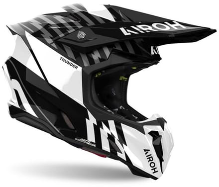 Airoh Twist 3 Thunder Zwart Wit Offroad Helm - Maat XXL - Helm