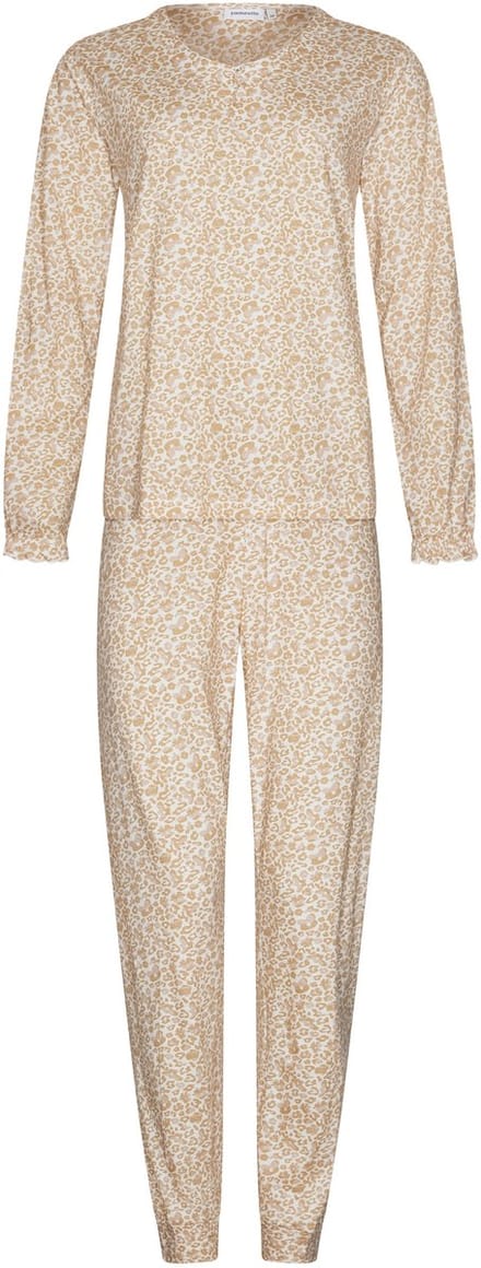 Pastunette - Beige Animal - Pyjama - Bio Katoen - Beige - Maat 48