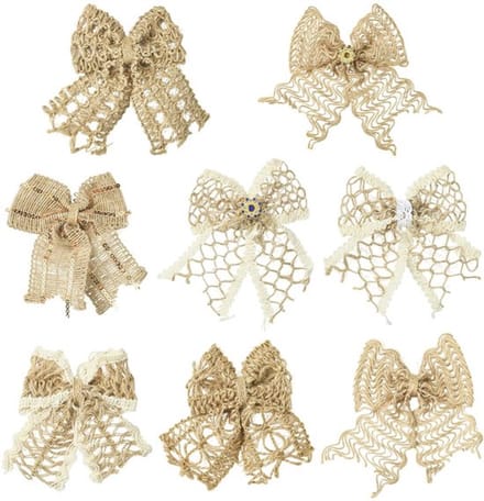 Dailygoods- Jute Strikken Set 16 Stuks - Handgemaakte Decoratieve