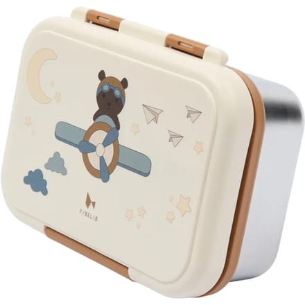 Broodtrommel voor kinderen Fabelab Bear Air Plane