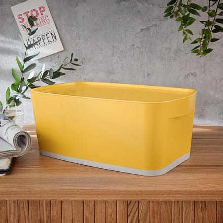 Leitz MyBox Cosy Klein met Deksel, Opbergdoos Fluweel grijs