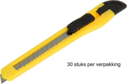 30 stuks afbreekmes 9 mm - wegwerp mes - goedkoop afbreekmes - 123borstels afbreekmes