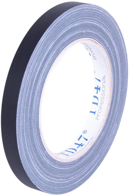 TD47 Professional Gaffa Tape 12mm x 25m Mat Zwart